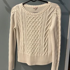 White Cable Knit Sweater